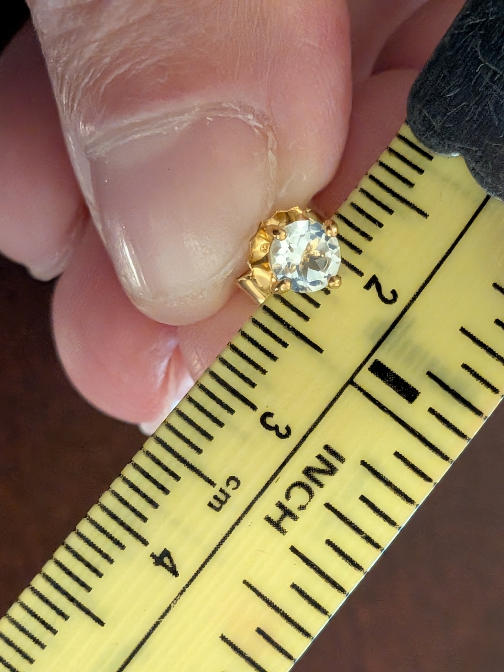 Mejuri Set Gold Hue 14k Gold Necklace & 18k Vermeil White Topaz Stud Earrings - Picture 8 of 15
